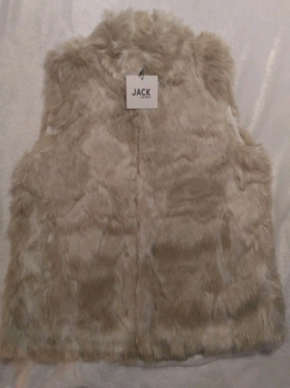 BB Dakota Kids Faux Fur Vest in Beige
